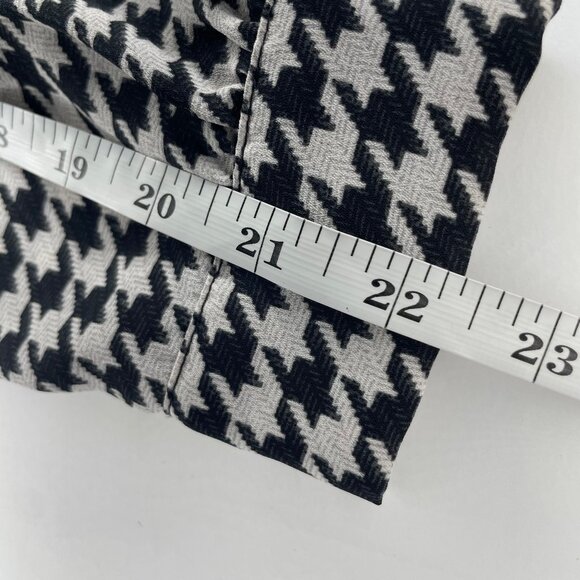 H&M Women's Houndstooth Long Sleeve Collared Button Down Blouse Top Small - Picture 9 of 13